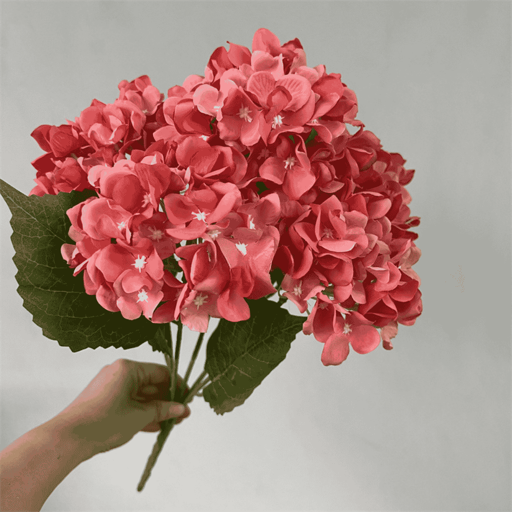 5-Head 45 Petals Silk Artificial Hydrangea Flower