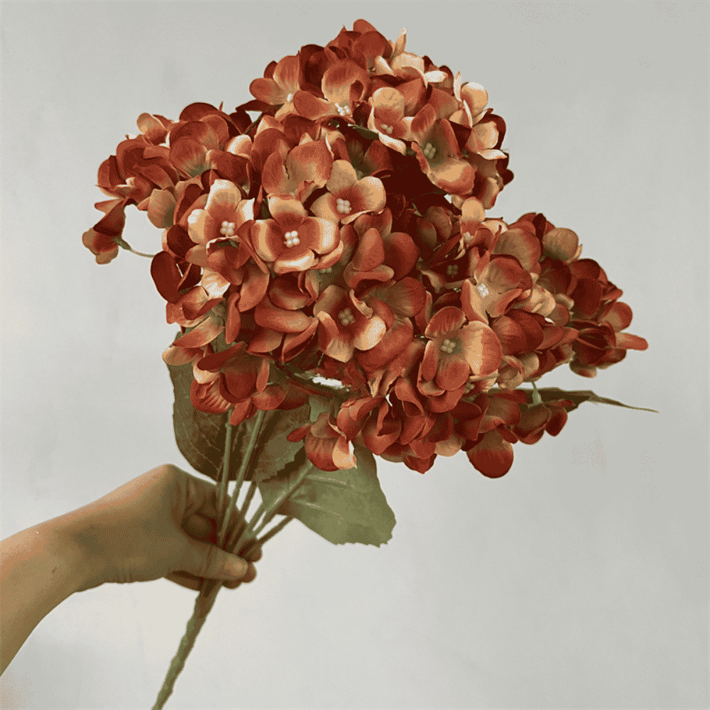 5-Head 45 Petals Silk Artificial Hydrangea Flower