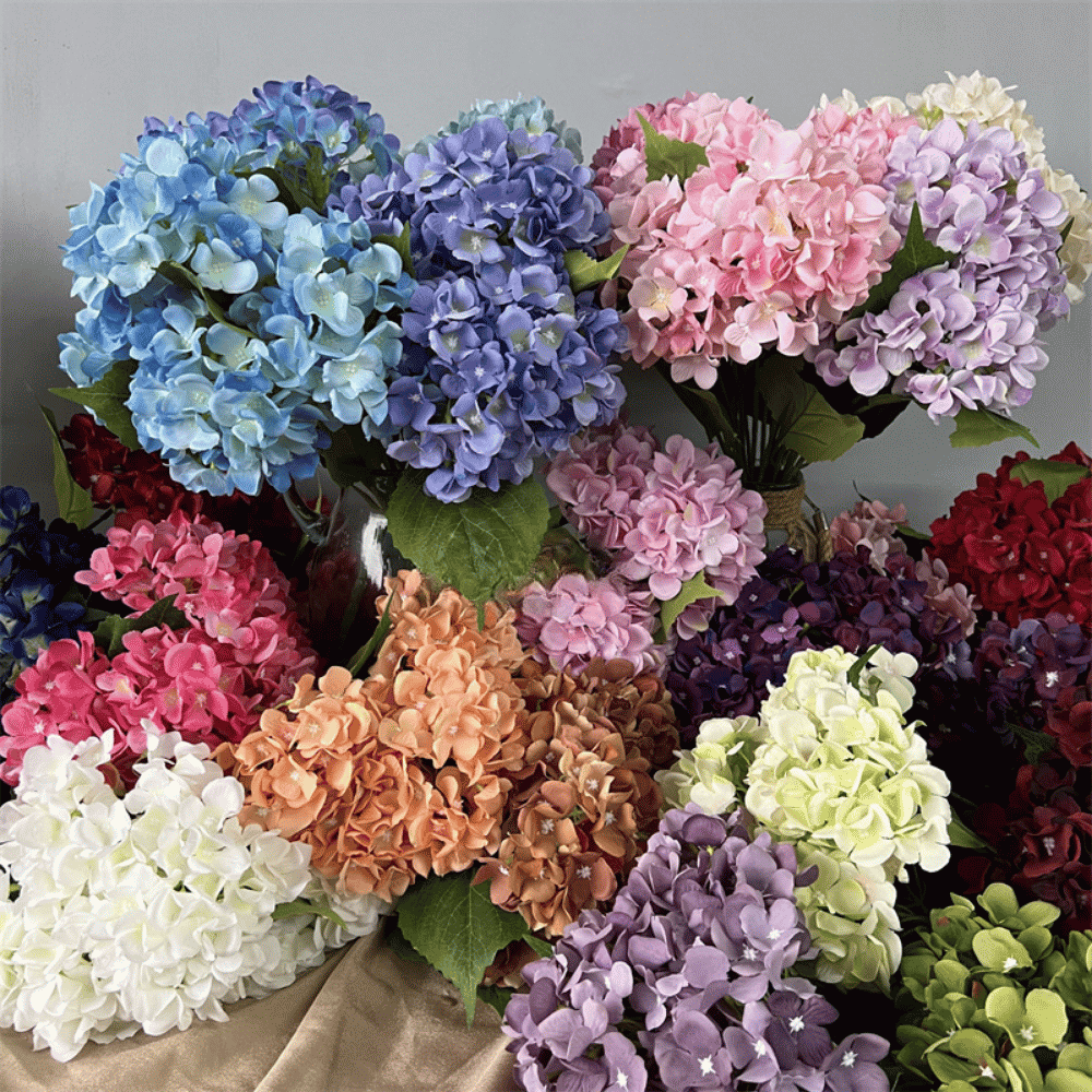 5-Head 45 Petals Silk Artificial Hydrangea Flower