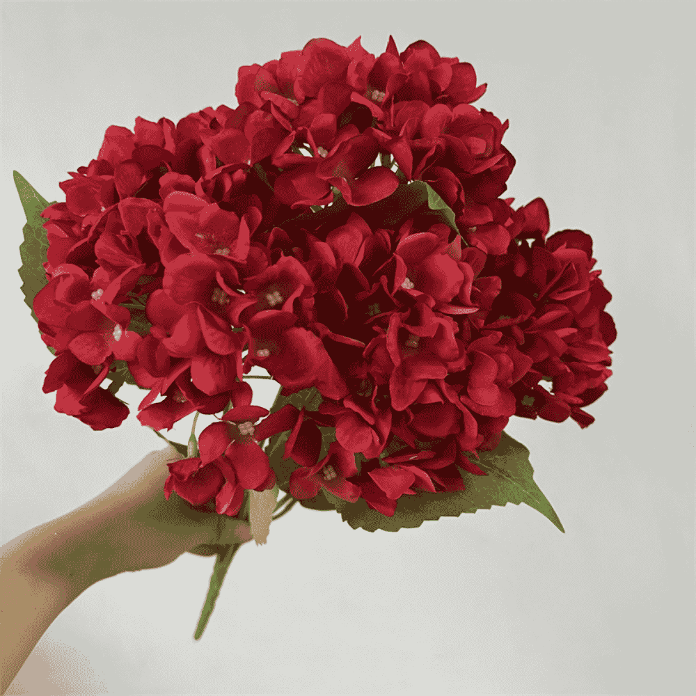 5-Head 45 Petals Silk Artificial Hydrangea Flower