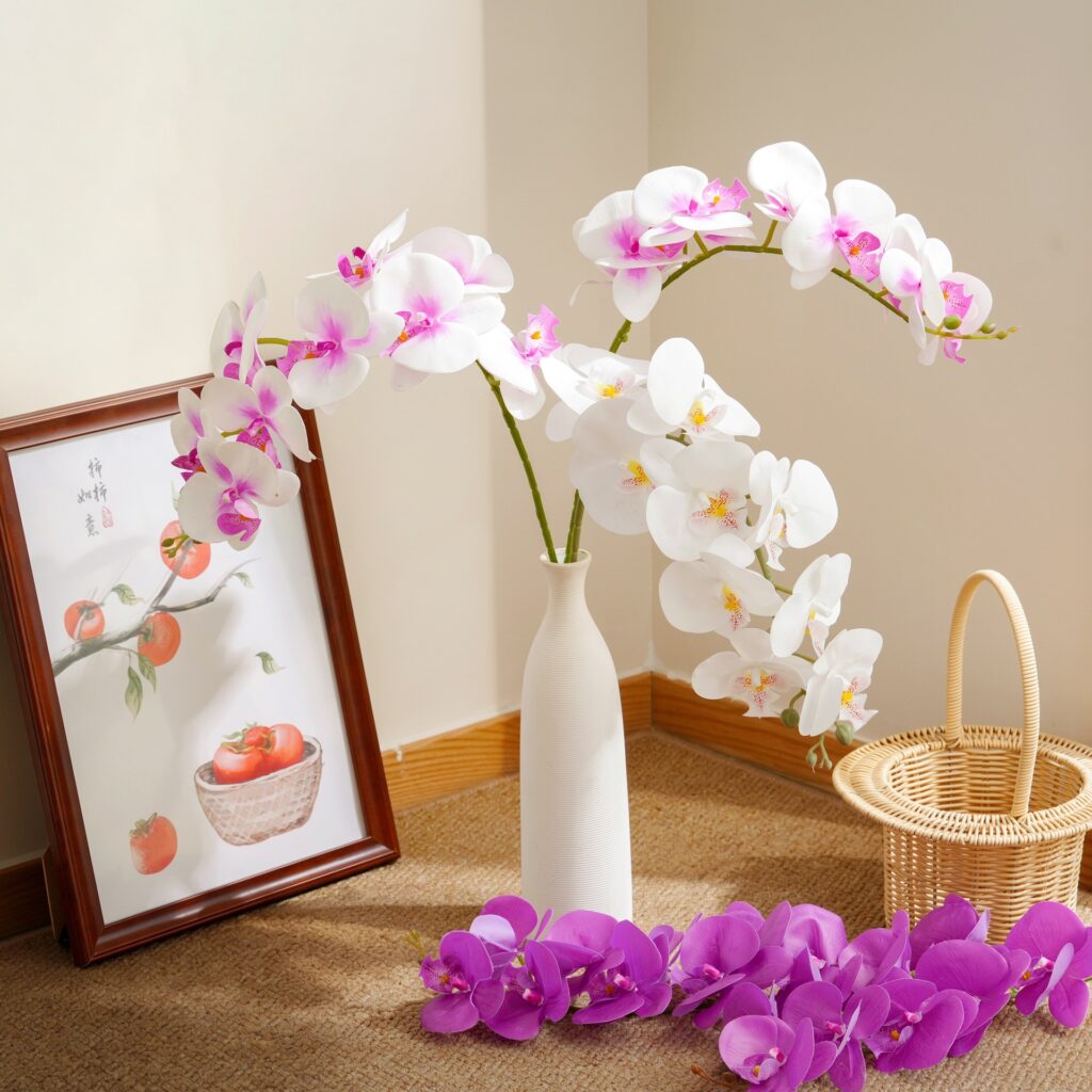 92cm Real Touch 9-head Artificial Orchid (Phalaenopsis) Flower