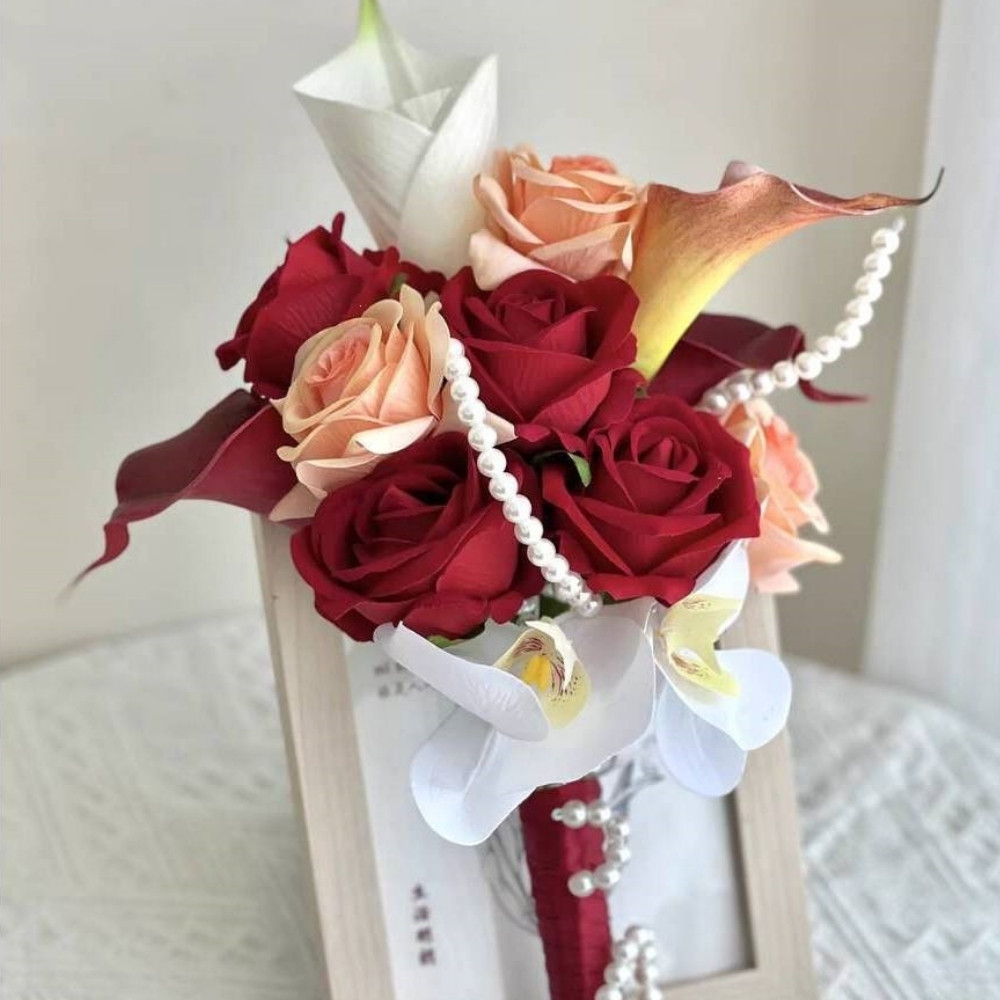 51cm Velvet Single Stem Artificial Rose Flower
