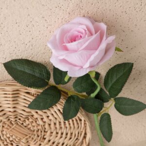 51cm Velvet Single Stem Artificial Rose Flower - Image 9