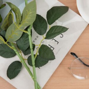 51cm Velvet Single Stem Artificial Rose Flower - Image 4