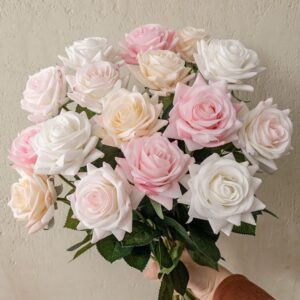 42.5cm Real Touch Single Stem Artificial Rose Flower