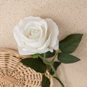 51cm Velvet Single Stem Artificial Rose Flower - Image 12