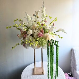 70cm Green&White Artificial Flower Ball Table Centerpieces - Image 3