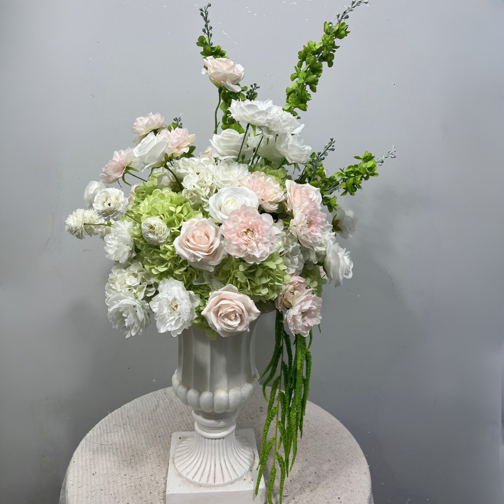 70cm Green&White Artificial Flower Ball Table Centerpieces