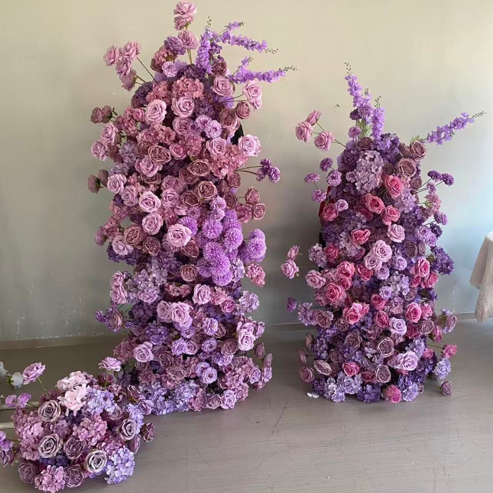 1.8*1.2m Purple Artificial Flower Arch Flower Ball