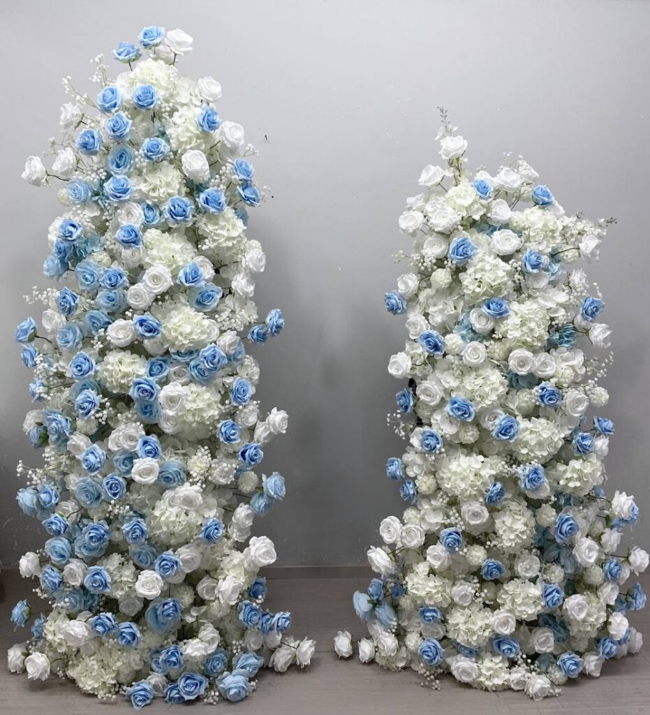 1.8*1.2m Blue Artificial Flower Arch Flower Ball