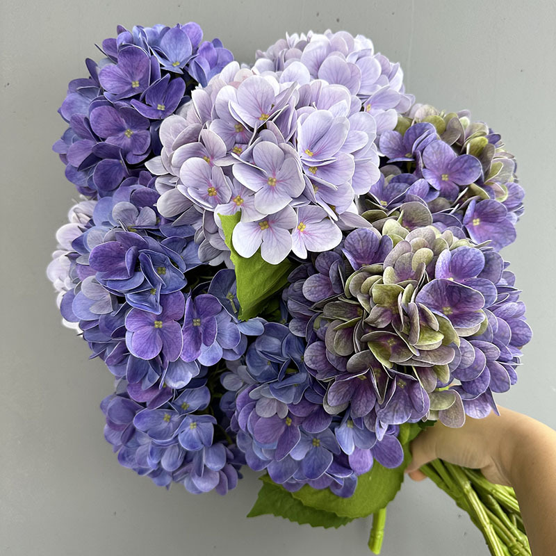 48cm 3D Printing Craft Single Stem Artificial Hydrangea Flower