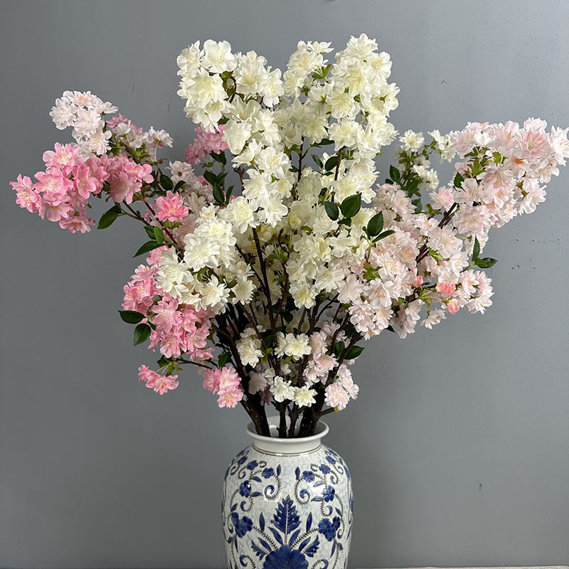 48\94cm Artificial Peach Blossom Stem Cherry Blossom Stem