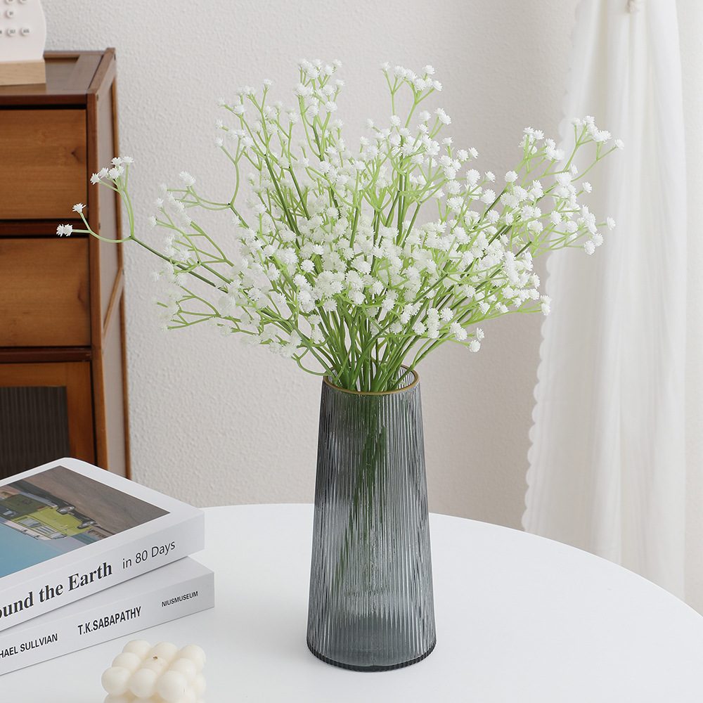 62cm Soft Rubber Mini Flower Head Artificial Baby Breath Flower