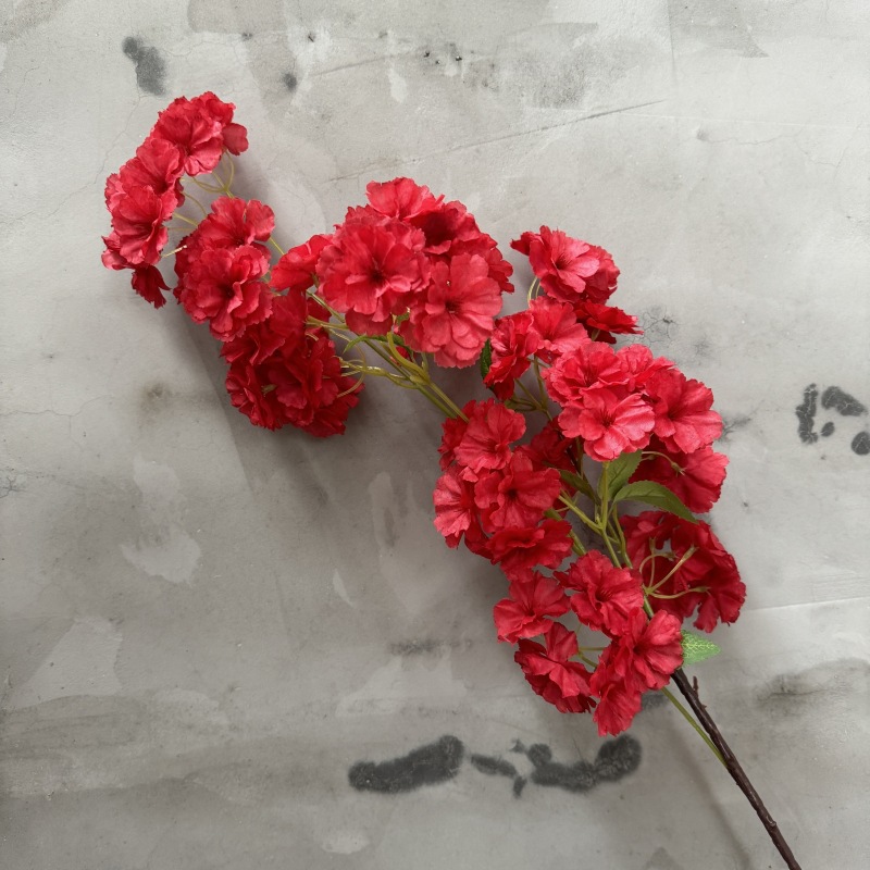 100cm 5-Branched Silk Artificial Cherry Blossom Flower Stem