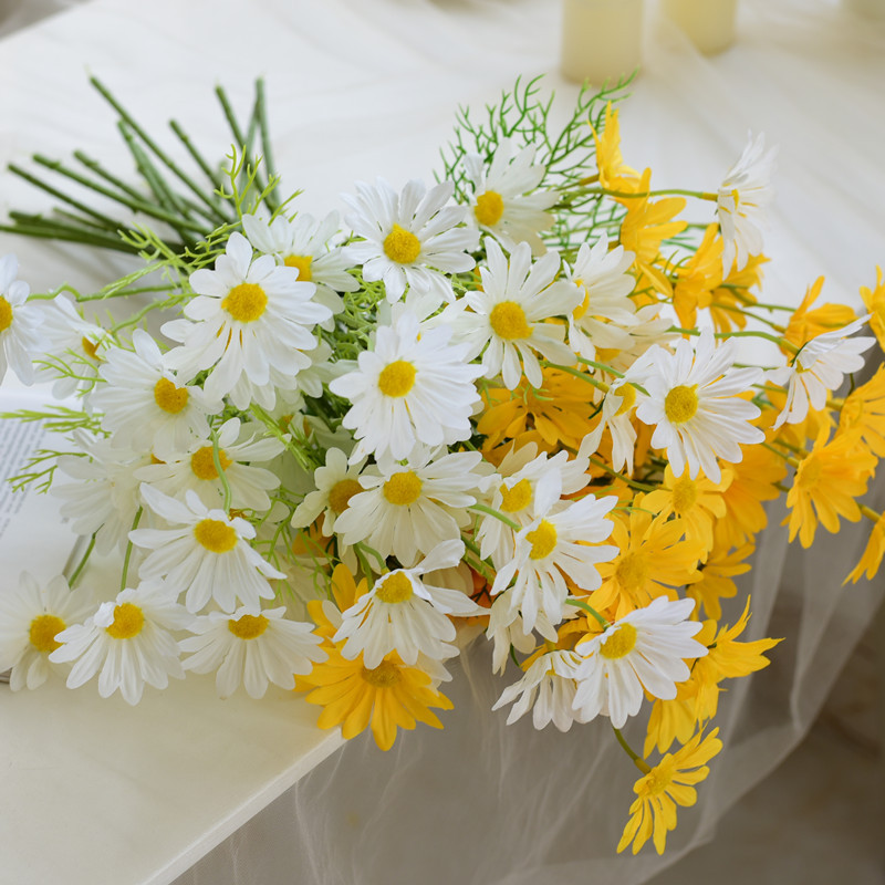 50cm Silk 5-Head Artificial Daisy Flower