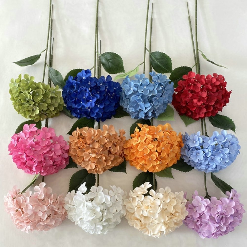 67cm Silk Single Stem Artificial Hydrangea Flower