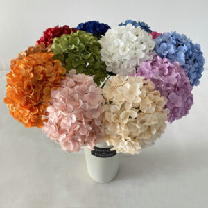67cm Silk Single Stem Artificial Hydrangea Flower - Image 3