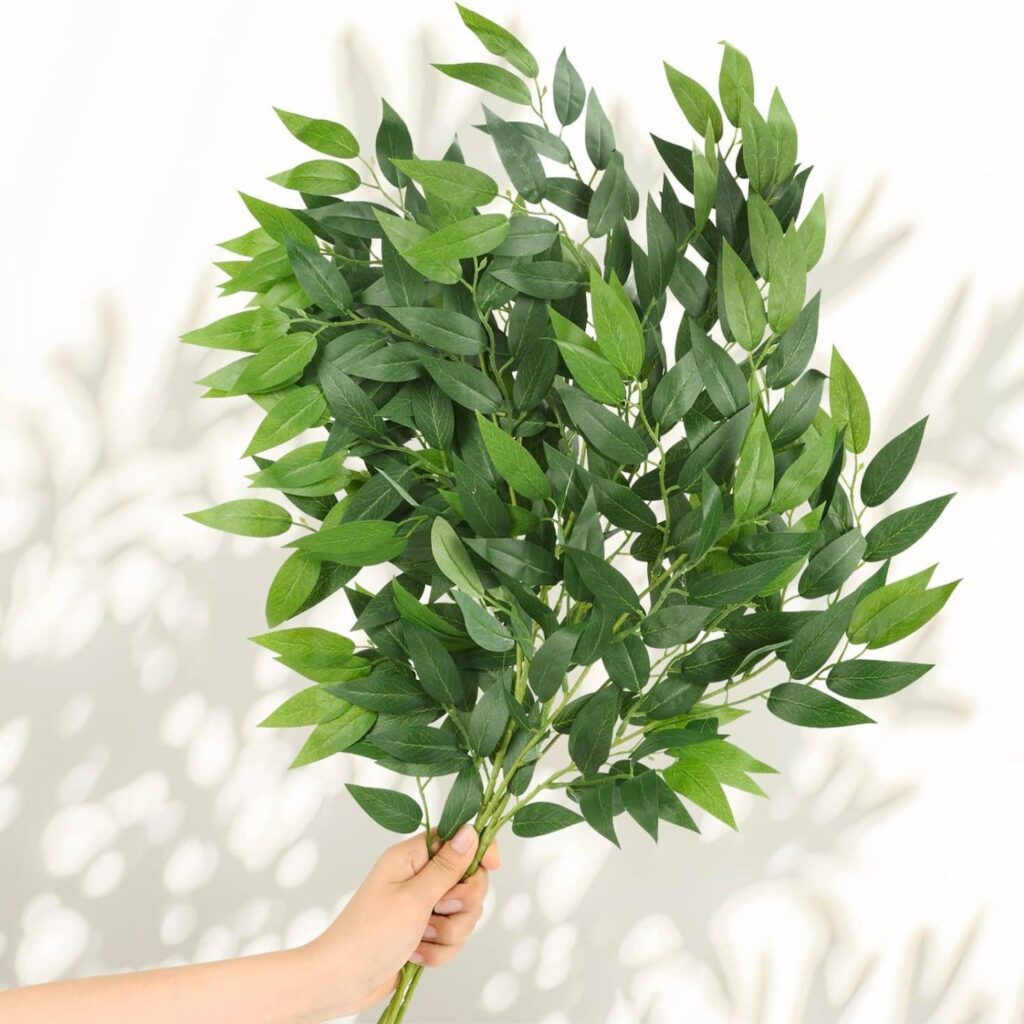 Artificial Elaeagnus Angustifolia Leaves Greenery & Italian Boxwood Branches