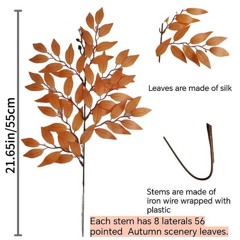 Artificial Elaeagnus Angustifolia Leaves Greenery & Italian Boxwood Branches