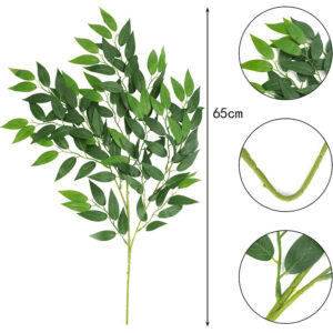 Artificial Elaeagnus Angustifolia Leaves Greenery & Italian Boxwood Branches - Image 4