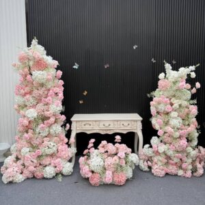 1.8*1.2m Pink Artificial Flower Arch Flower Ball