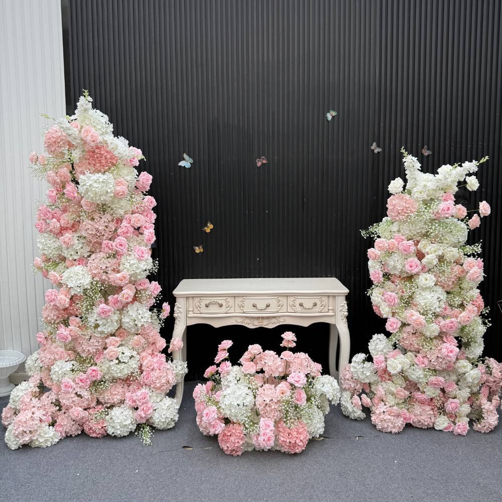 1.8*1.2m Pink Artificial Flower Arch Flower Ball