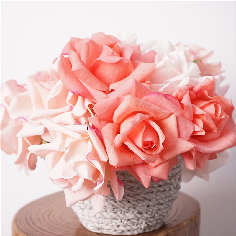 24cm Real Touch Artificial Rose Flower