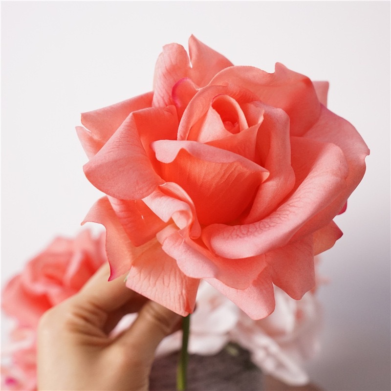 24cm Real Touch Artificial Rose Flower
