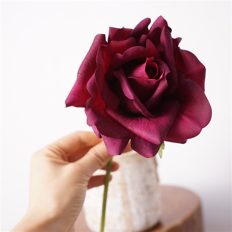 24cm Real Touch Artificial Rose Flower