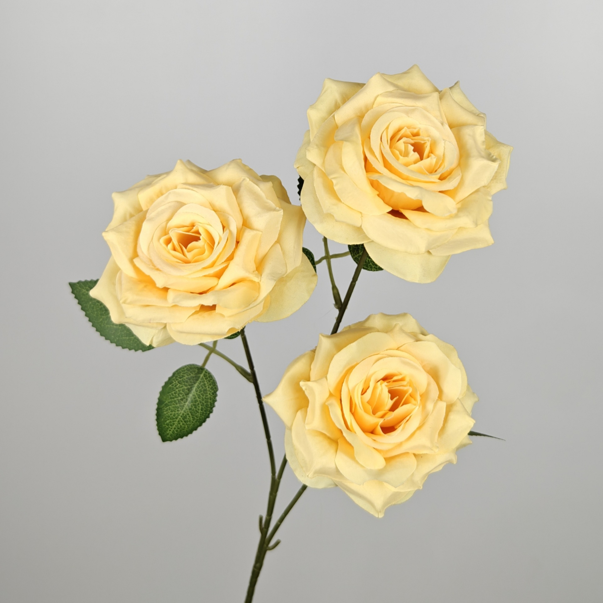 66cm 3-Head Silk Artificial Rose - Image 8