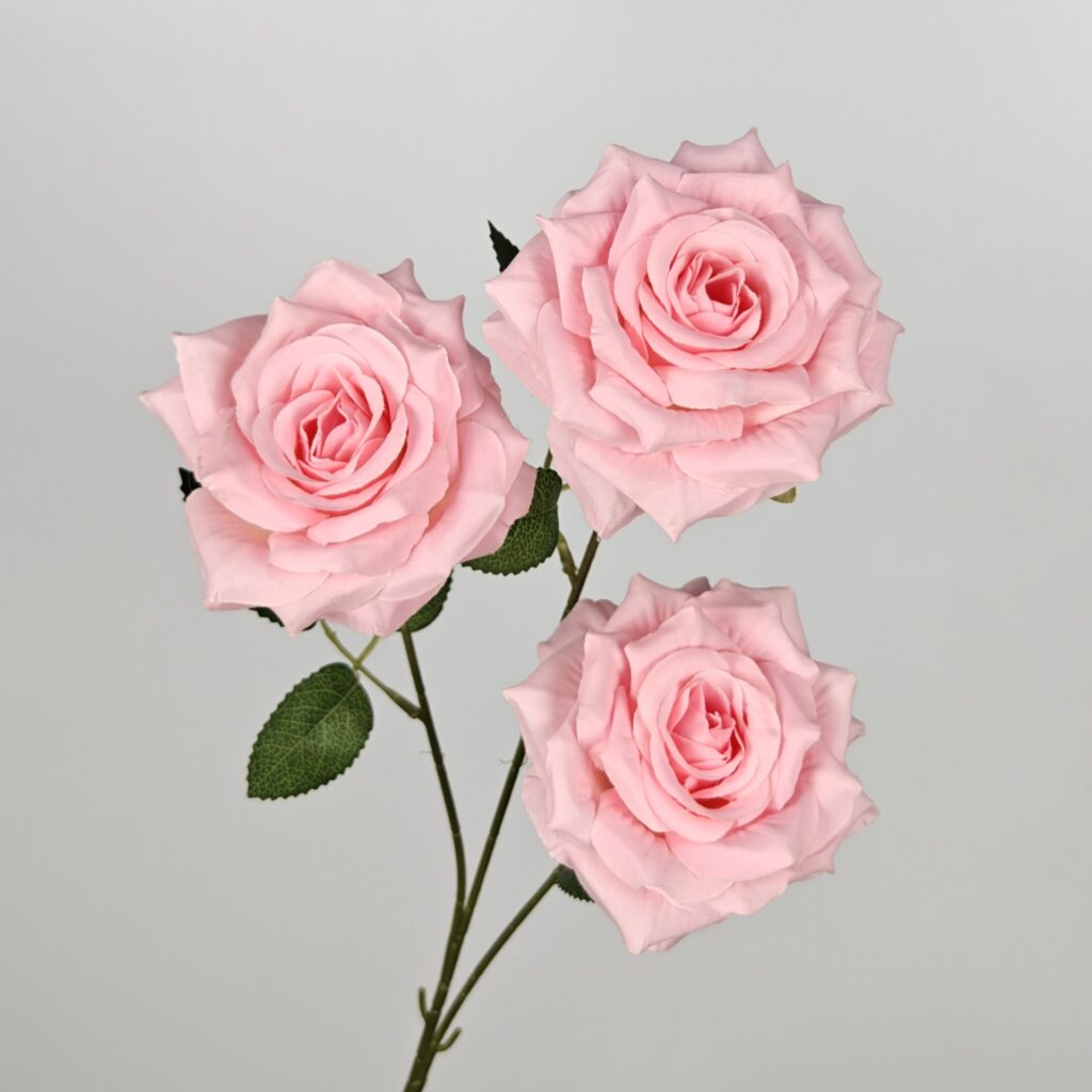 66cm 3-Head Silk Artificial Rose