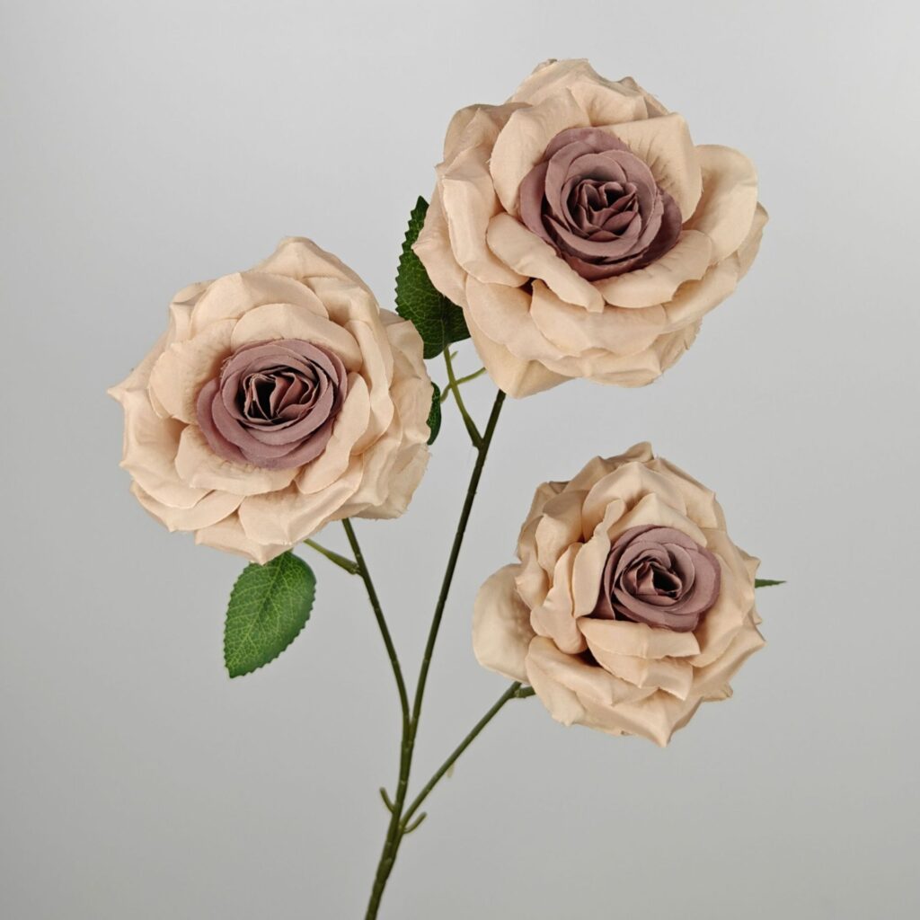 66cm 3-Head Silk Artificial Rose
