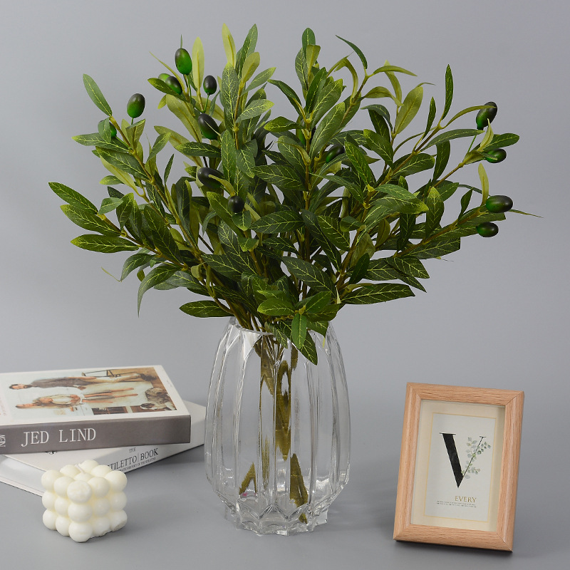 Multi-branched Silk Artificial Olive Stem