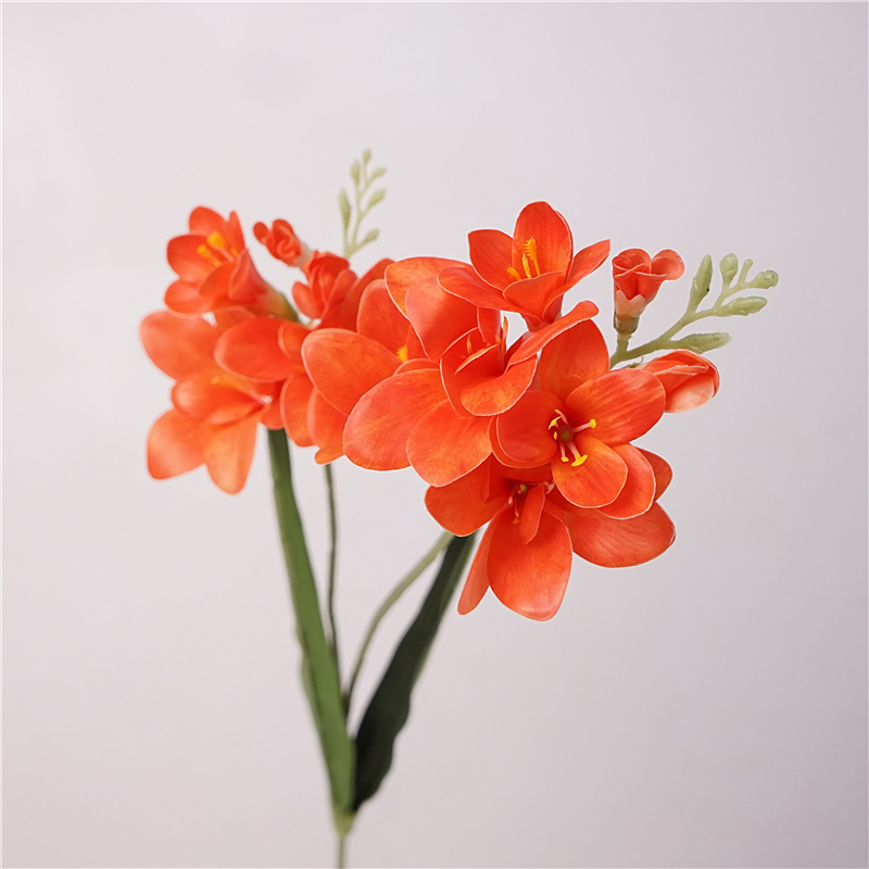 62cm Multi-head Artificial Orchid Flower Freesia