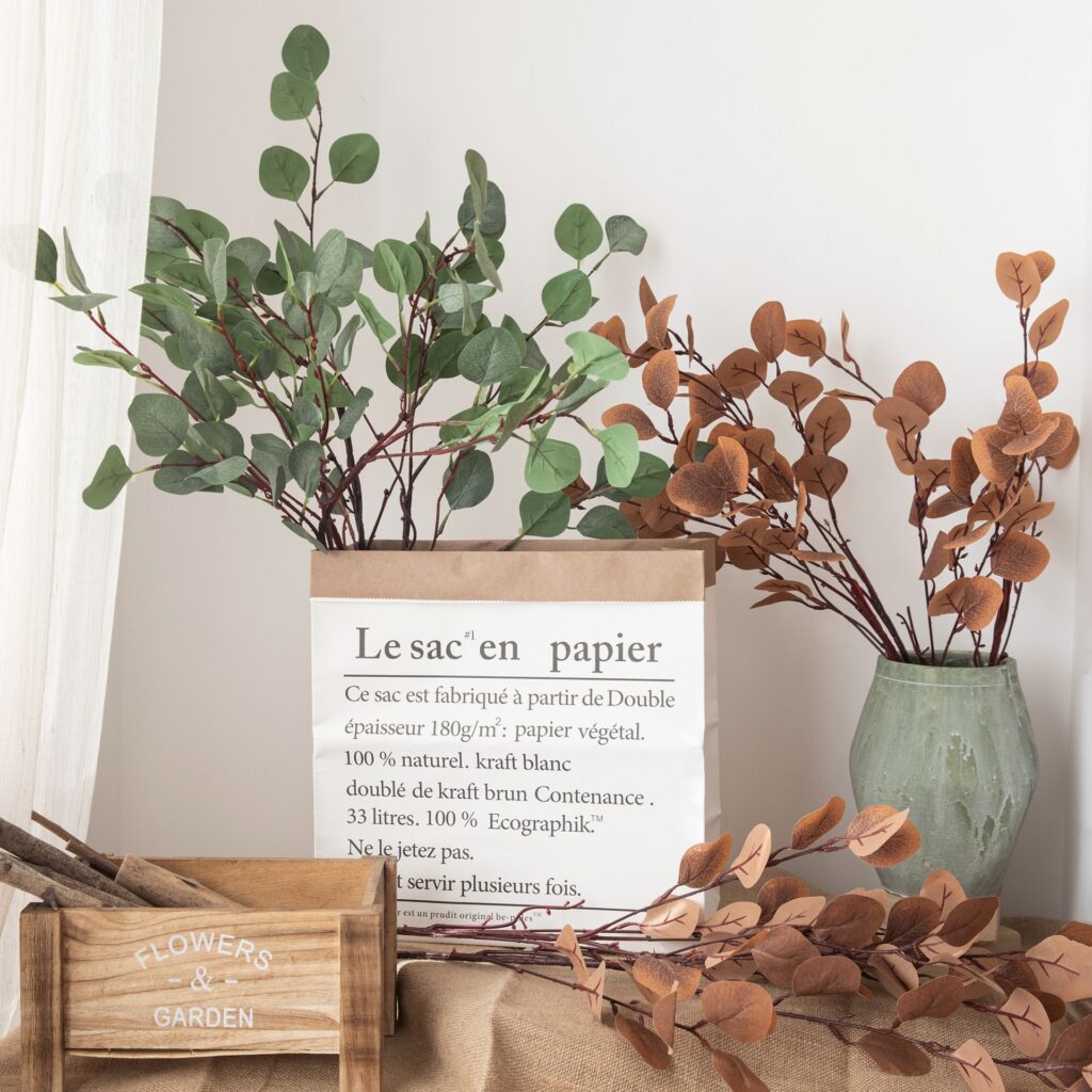 90cm Silk Artificial Eucalyptus Leaves Apple Leaves Landscape Foliage