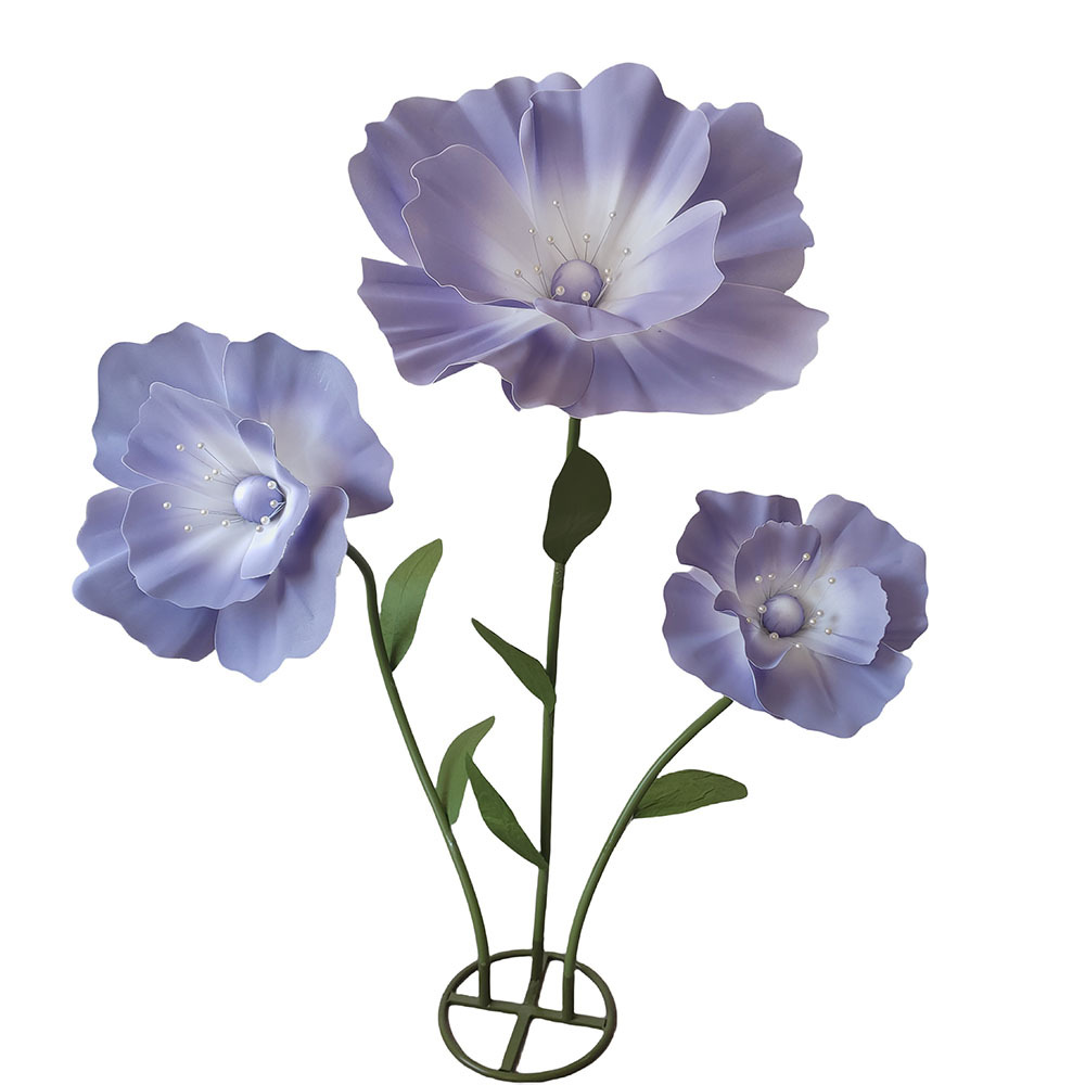 80\120\140cm 3-Head PU Artificial Giant Flowers
