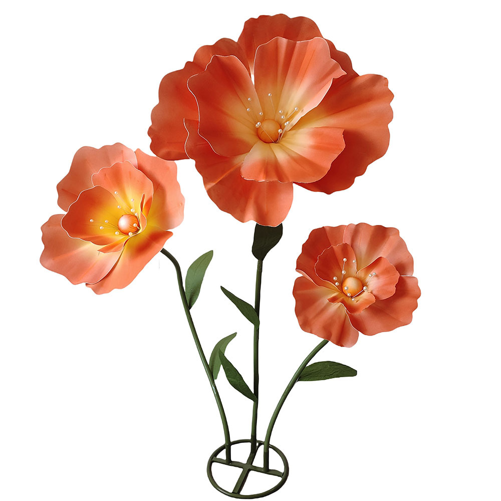 80\120\140cm 3-Head PU Artificial Giant Flowers