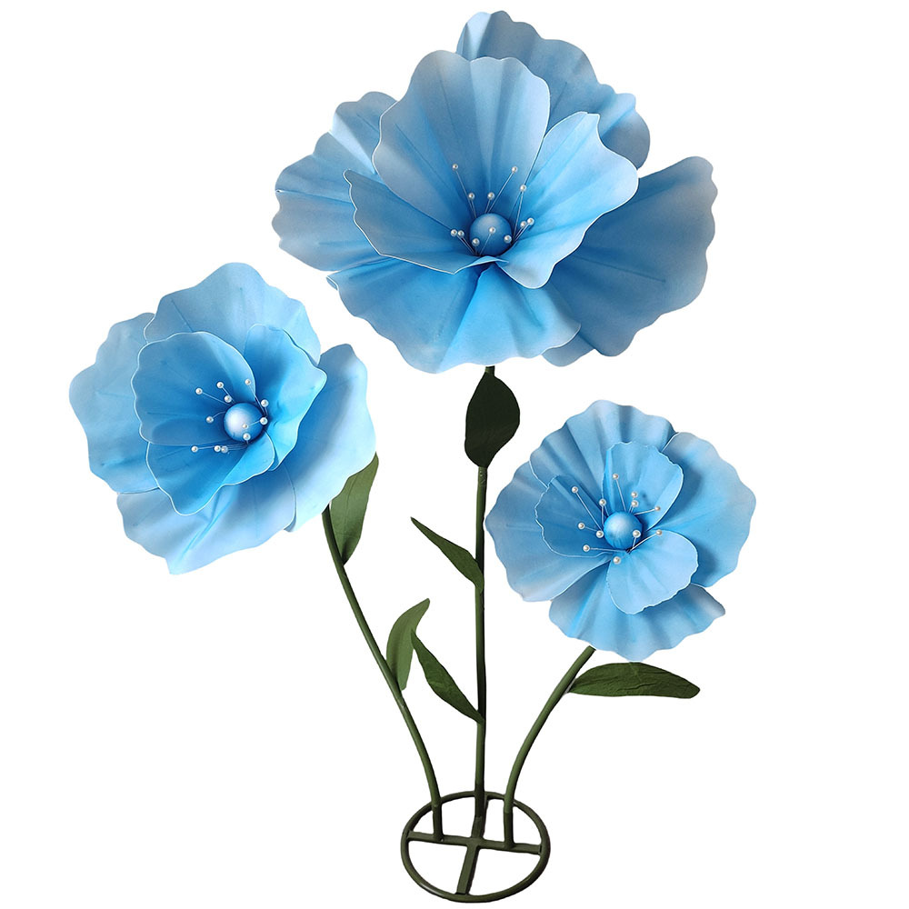 80\120\140cm 3-Head PU Artificial Giant Flowers