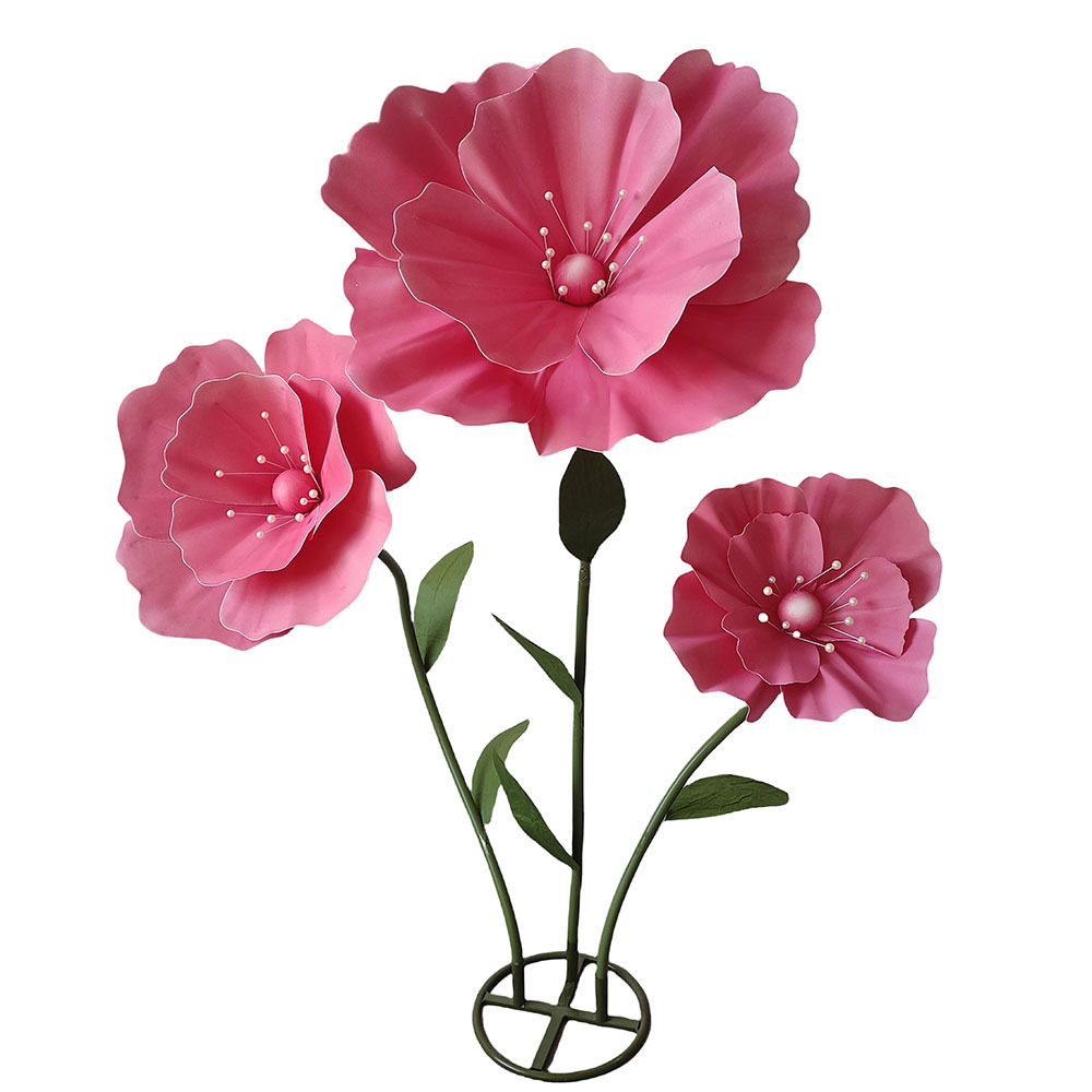 80\120\140cm 3-Head PU Artificial Giant Flowers