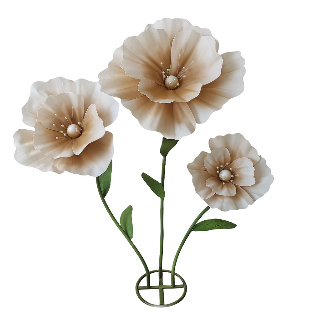 80\120\140cm 3-Head PU Artificial Giant Flowers