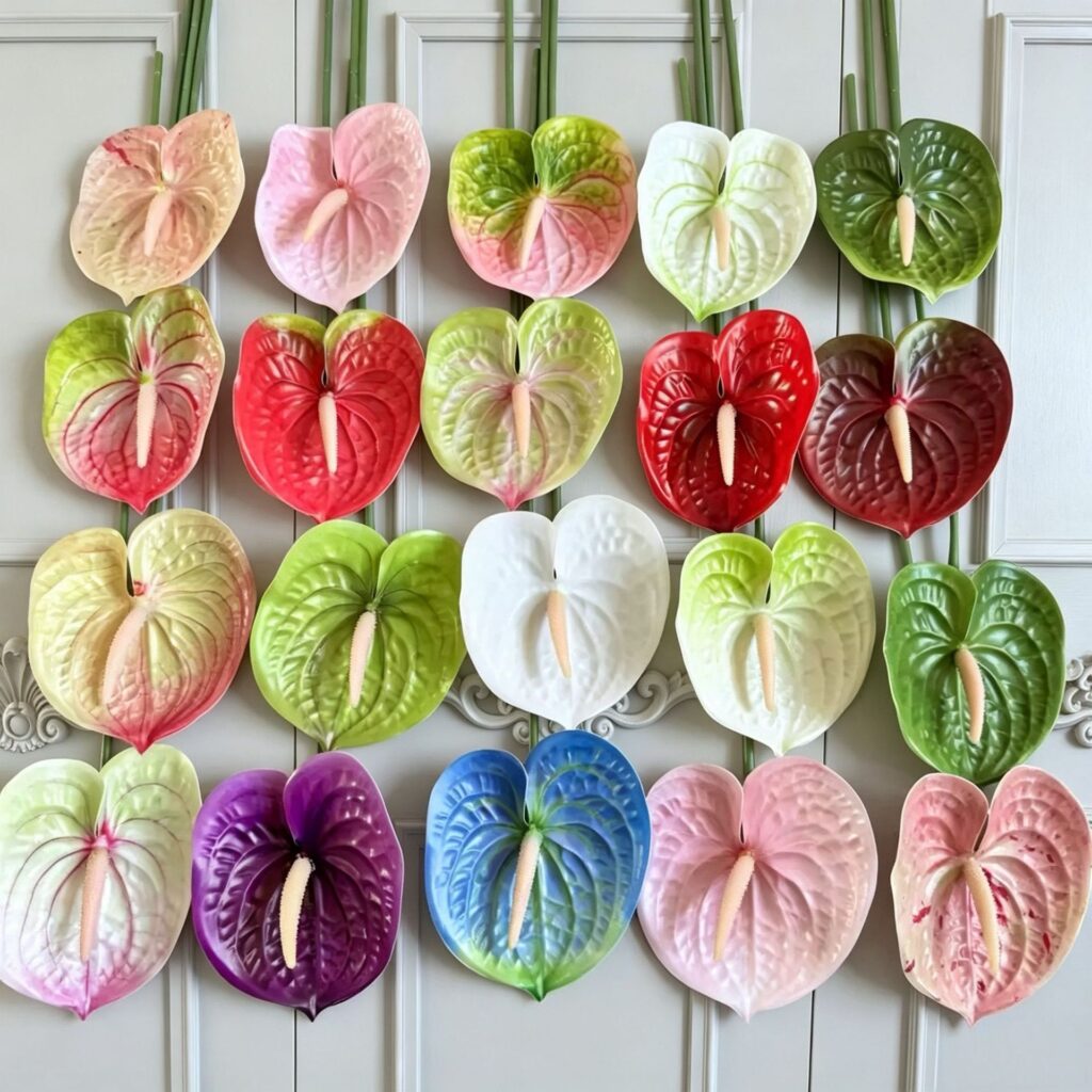 60cm 3D Printed Artificial Anthurium Flower