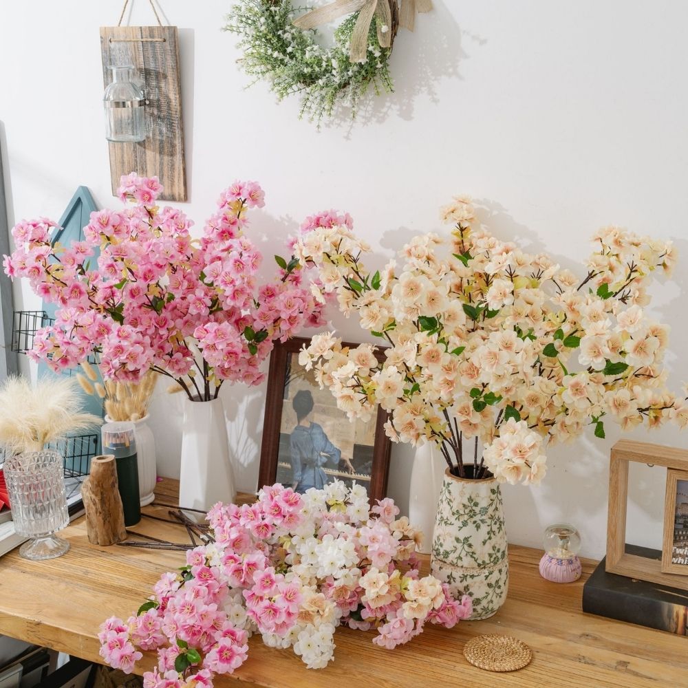 68.5cm Silk Cherry Blossom Branch Artificial Flower