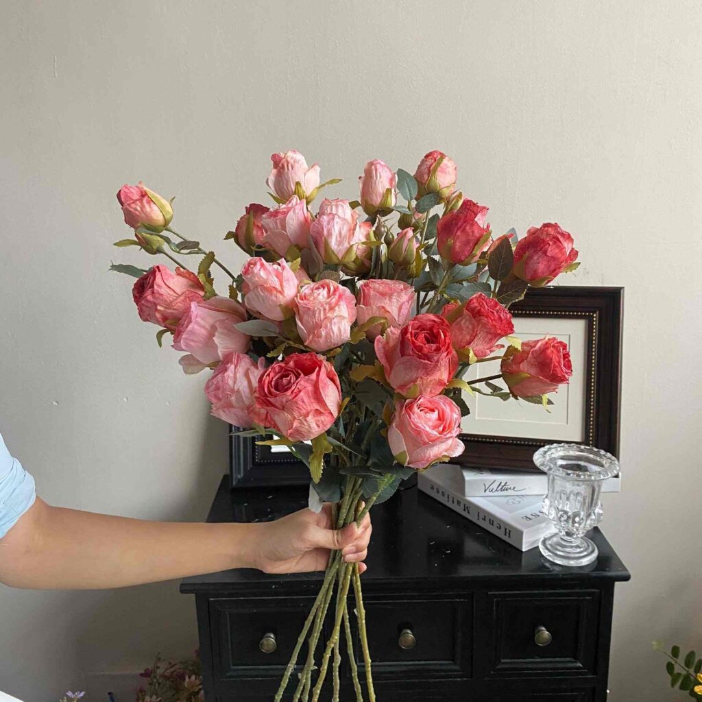 66cm 3-Head Silk Artificial Rose Flower