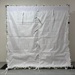 2.4*2.4m(8*8ft) White Artificial Hydrangea&Rose Flower Wall - Image 2