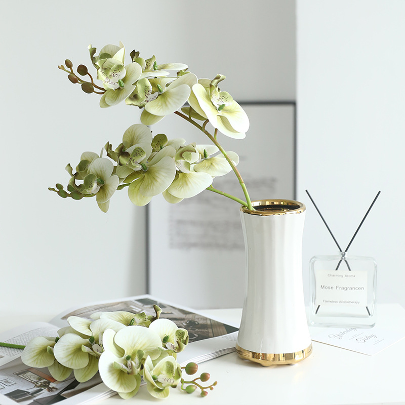 60cm 7-Head Soft Rubber Artificial Orchid Flower Phalaenopsis