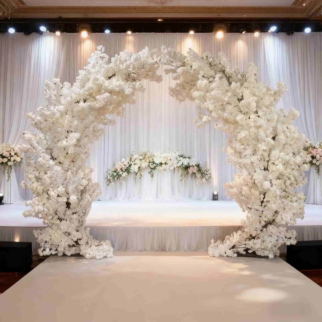 2M\2.5M\3M White Pink Red Customizable Artificial Cherry Blossom Arch