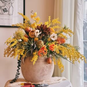 75cm 2 Branches Artificial Mimosa Acacia Flower - Image 2