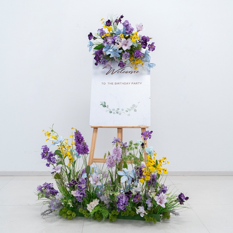 Forest Style Purple Wedding Artificial Flower Decor