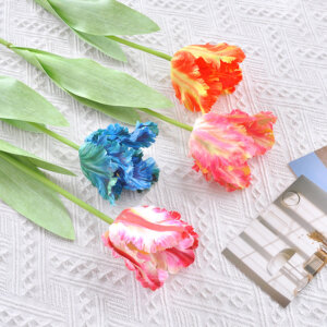 69cm Silk Artificial Parrot Tulip Flower - Image 2