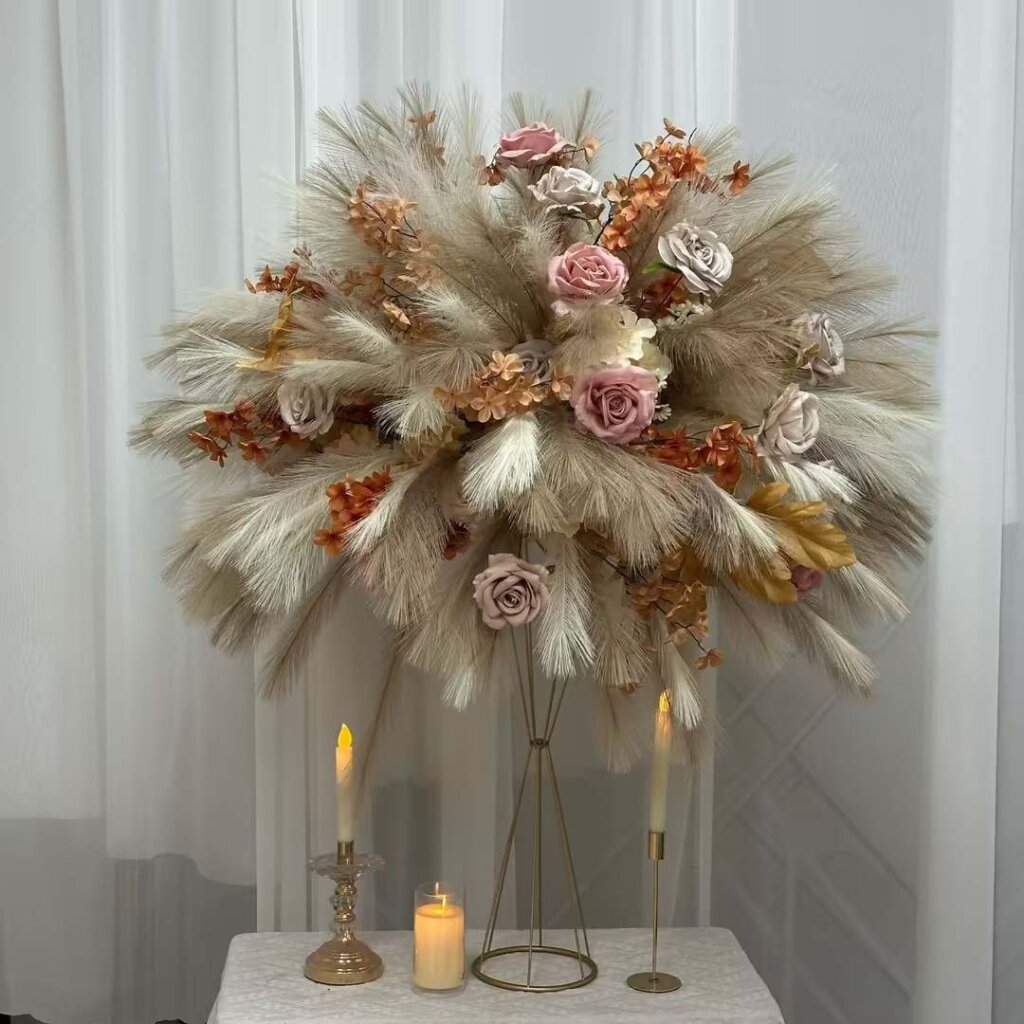 80cm Bohemian Style Artificial Pompas Ball Flower Arrangement